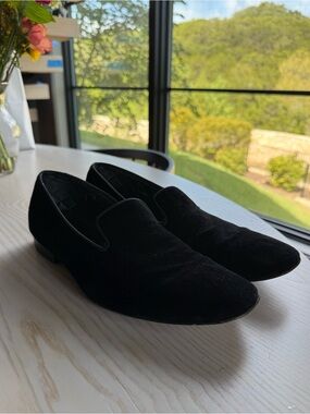Peal & Co x Brooks Brothers Black Velvet Evening Slippers